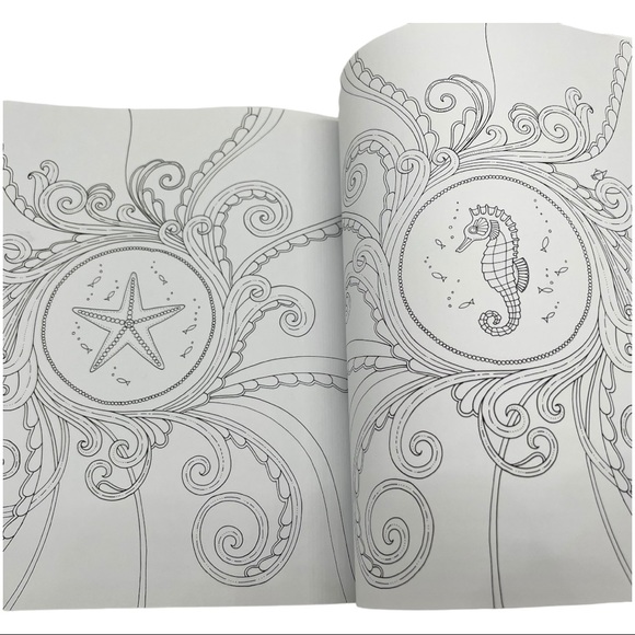 LOST OCEAN Coloring Book Johanna Basford Relaxing Relaxation - Picture 9 of 10